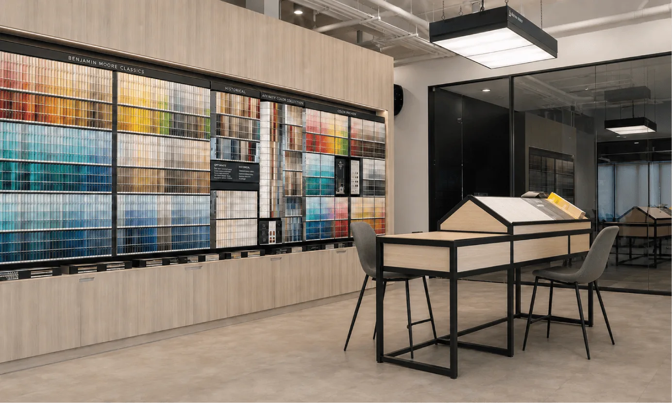 Our portfolio includes Imperial industrial coatings, Benjamin Moore premium architectural paints, AICA decorative surface solutions, and professional painting services — offering complete solutions for industrial, commercial, and residential projects
